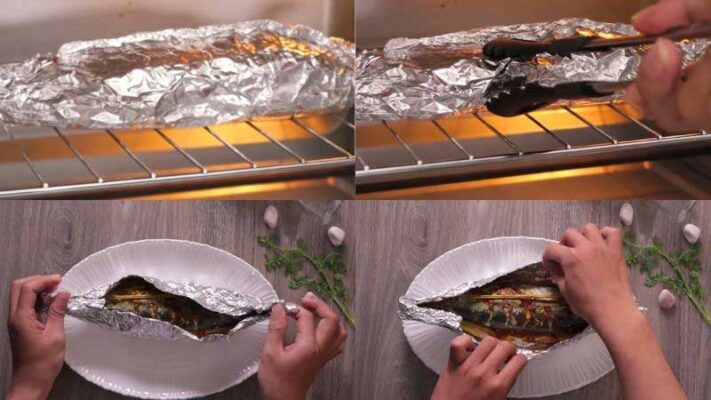 cách nướng cá nục bằng giấy bạc